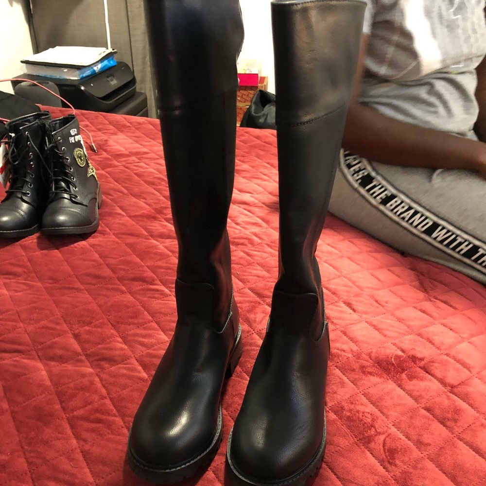 Little Girl’s Black Knee High Riding Boots